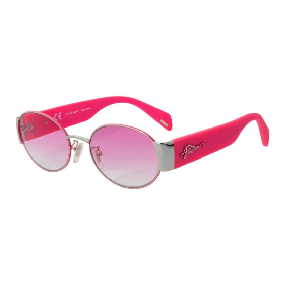 Женские солнцезащитные очки розовые овальные Police SPLA18-540492  54 mm
