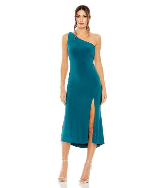 Women's Ieena One Shoulder Cowl Back Jersey Midi Dress