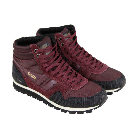 Gola Ridgerunner High II CMA170 Mens Burgundy Nylon Lifestyle Sneakers Shoes 10