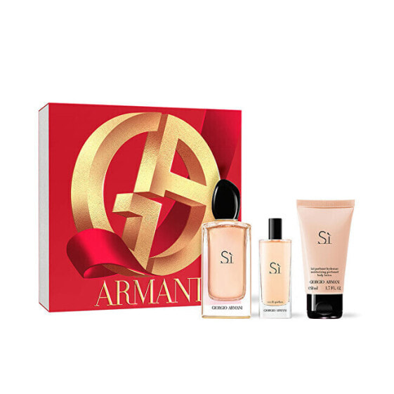 Парфюмерный набор Giorgio Armani Sì - EDP 100 мл + тело молочко 50 мл + EDP 15 мл