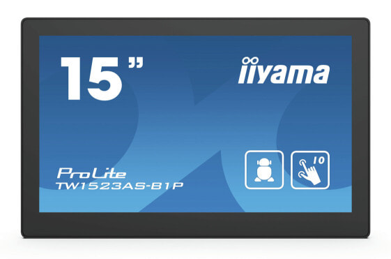 Iiyama ProLite TW1523AS-B1P - 39.6 cm (15.6") - 1920 x 1080 pixels - Full HD - LED - 30 ms - Black