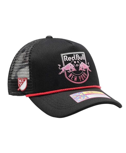 Men's Black New York Red Bulls Atmosphere Trucker Adjustable Hat