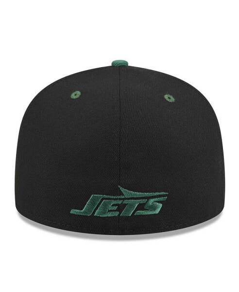 Men's Black/Green New York Jets Flipside 2Tone 59FIFTY Fitted Hat