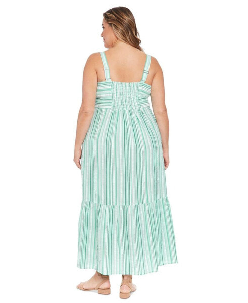 Plus Size Striped Maxi Dress