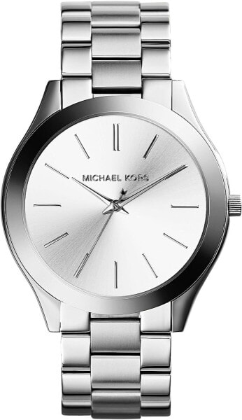 Michael Kors Damen Armbanduhr Slim Runway Edelstahl Armband silber MK3178