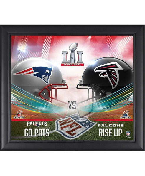 Atlanta Falcons vs. New England Patriots Framed Super Bowl LI 15" x 17" Matchup Collage