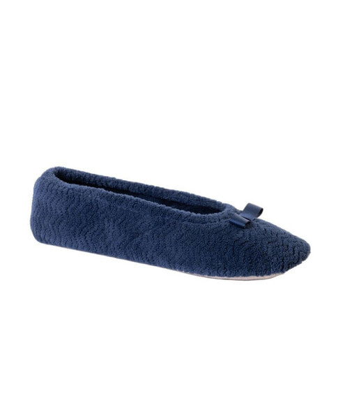 Women's Chevron Micro Terry Ballerina Slipper