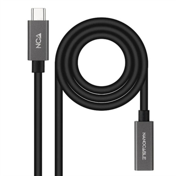 удлинительный USB-C-кабель NANOCABLE 10.01.4400 Чёрный 50 cm