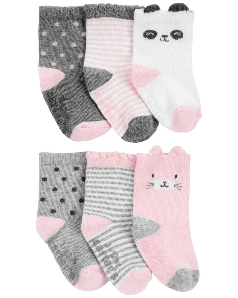 Toddler 6-Pack Critter Socks 2T-4T