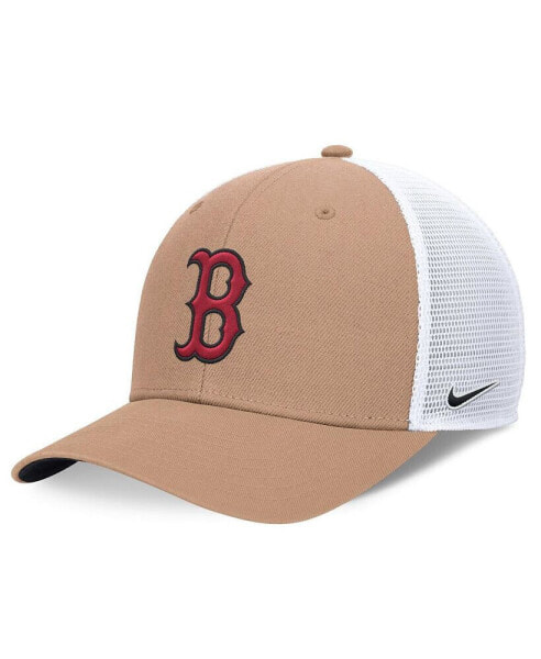 Men's Boston Red Sox Khaki Rise Trucker Adjustable Hat