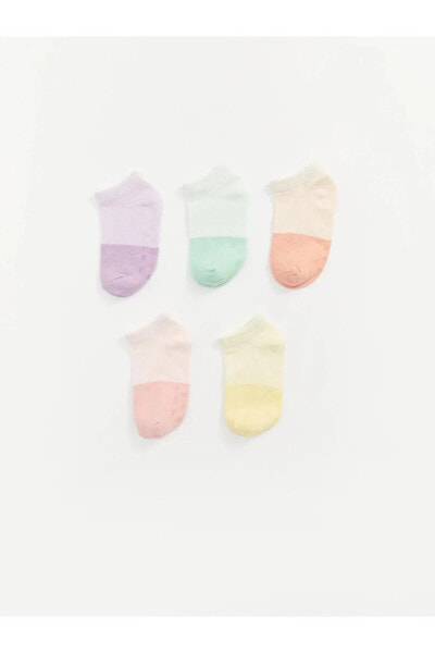 LCW baby Kız Bebek Patik Çorap 5'li Paket