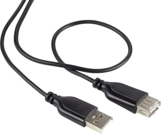 Renkforce RF-4080795 - 1 m - USB A - USB A - USB 2.0 - 480 Mbit/s - Black