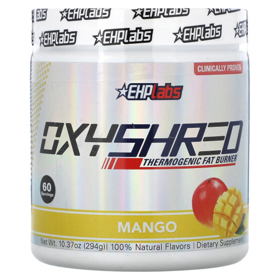 EHPlabs, OxyShred, термогенное средство для сжигания жира, манго, 294 г (10,37 унции)