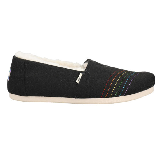 TOMS Alpargata Slip On Womens Black Flats Casual 10016688T