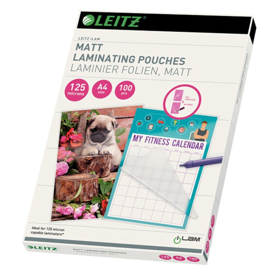 LEITZ A4 Satin 125 Microns Laminating Pouches 100 Units