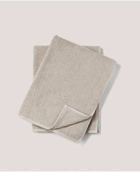 Organic Cotton Airy Waffle Bath Towel 2-Pack