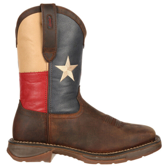Durango Rebel Patriotic Square Toe Cowboy Mens Blue, Brown, Red Casual Boots DB
