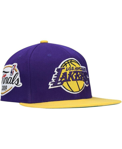 Men's Purple, Gold Los Angeles Lakers 2009 Nba Finals Xl Patch Snapback Hat