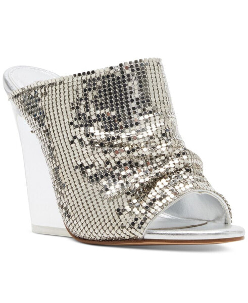 Adrienne Chainmail Wedge Sandals