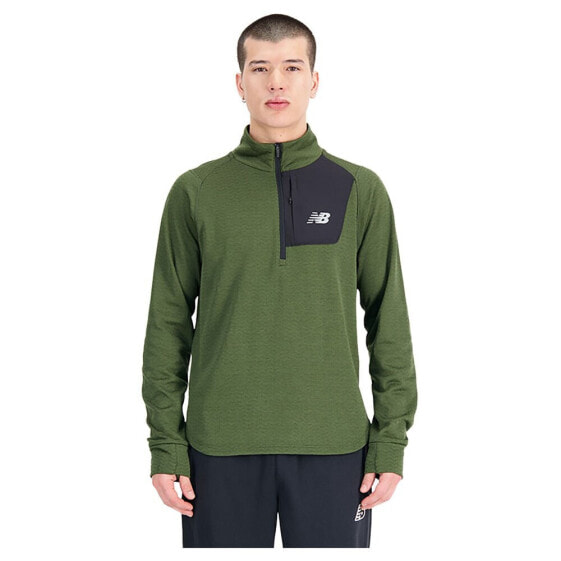 Толстовка New Balance Nb Heat Grid Half Zip Sweatshirt