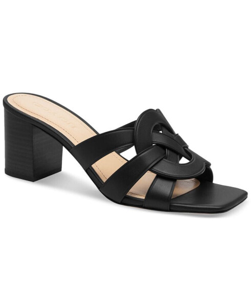 Women's Nikki C-Emblem Block-Heel Dress Sandals