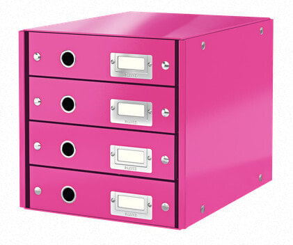 Esselte Leitz 60490023 - Fibreboard - Pink - A4 - 4 drawer(s) - Envelope - Letter - Note - Paper - 2.49 kg