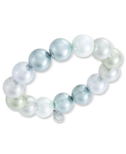 Silver-Tone Color Imitation Pearl Stretch Bracelet, Created for Macy's