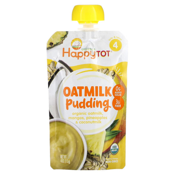 Happy Family Organics, Happy Tot, овсяный пудинг, этап 4, органическое овсяное молоко, манго, ананасы и кокосовое молоко, 113 г (4 унции)