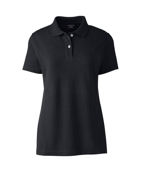 Women's Short Sleeve Basic Mesh Polo Shirt