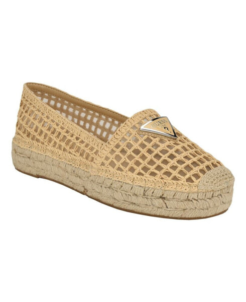 Women's Mones Closed Toe Jute Mesh Upper Casual Espadrille Flats