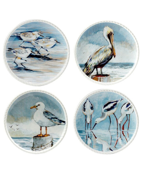 Shorebirds Salad Plate, Set of 4