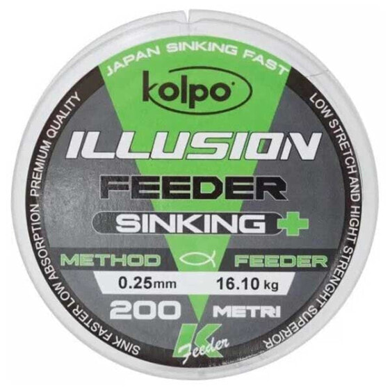 Монофильная леска для рыбалки KOLPO Feeder Sinking 200 м