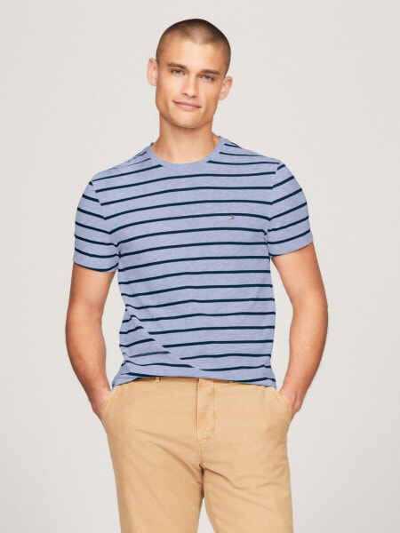 Slim Fit Premium Stretch Stripe T-Shirt