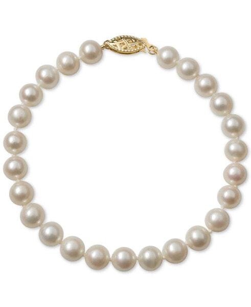 Cultured Freshwater Pearl Bracelet (6mm) in 14k Gold