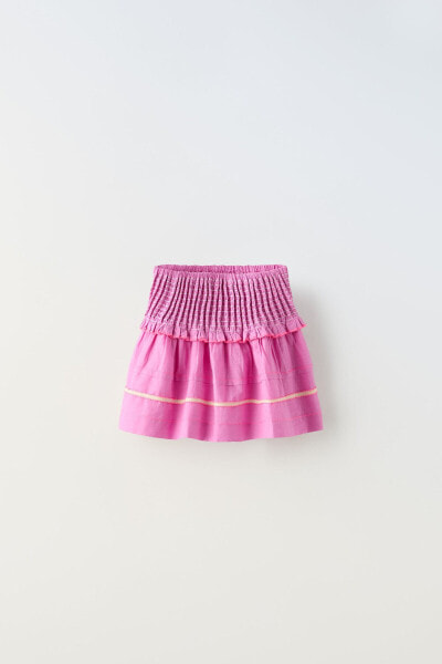 Elasticated skirt with contrast details