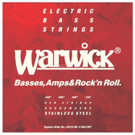 Warwick 42210 Red Electric 4-String Med-Light 040-100