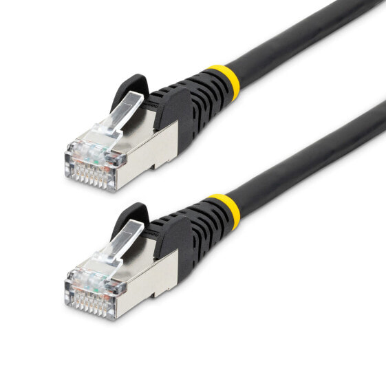 StarTech.com 3m CAT6a Ethernet Cable - Black - Low Smoke Zero Halogen (LSZH) - 10GbE 500MHz 100W PoE++ Snagless RJ-45 w/Strain Reliefs S/FTP Network Patch Cord - 3 m - Cat6a - S/FTP (S-STP) - RJ-45 - RJ-45