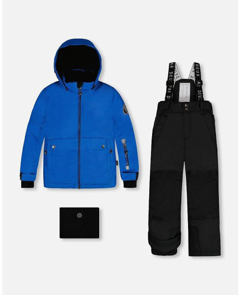 Big Boys Two Piece Snowsuit Royal Blue And Black