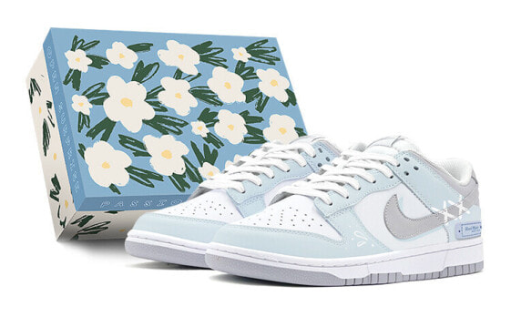 【定制球鞋】 Nike Dunk Low 多巴胺穿搭 叠钩设计 限定鞋盒 低帮 板鞋 GS 灰蓝 / Кроссовки Nike Dunk Low DH9765-102