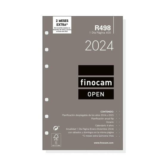 Замена повестки дня Finocam Open R498 2024 Белый 9,1 x 15,2 cm