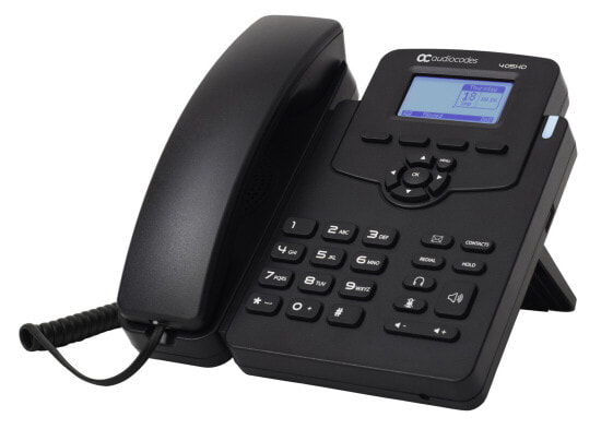 AudioCodes 405HD - IP Phone - Black - Wired handset - SIP info - 2 lines - Buttons