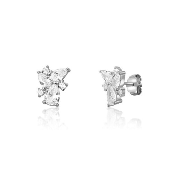 Small silver earrings studs SVLE1383XF6BI00
