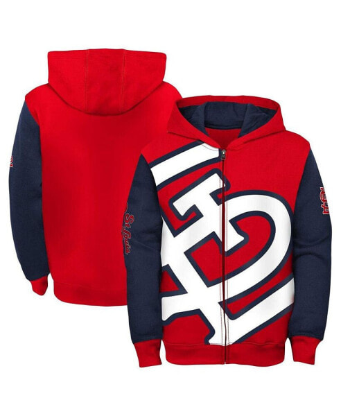 Big Boys Red, Navy St. Louis Cardinals Postcard Full-Zip Hoodie Jacket