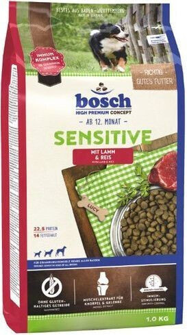 Сухой корм для собак Bosch, для чувствительных, с ягненком и рисом
