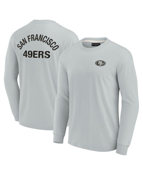 Men's and Women's Gray San Francisco 49ers Super Soft Long Sleeve T-shirt