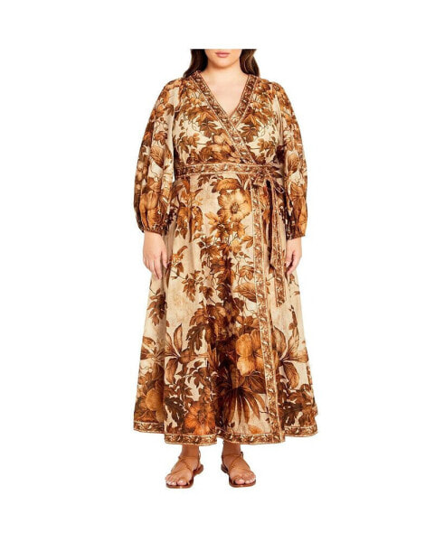 Plus Size Maddie Wrap Maxi Dress