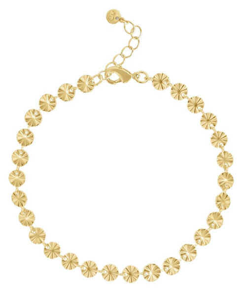 Fine Silver-Plated or 18K Gold-Plated Disc Anklet