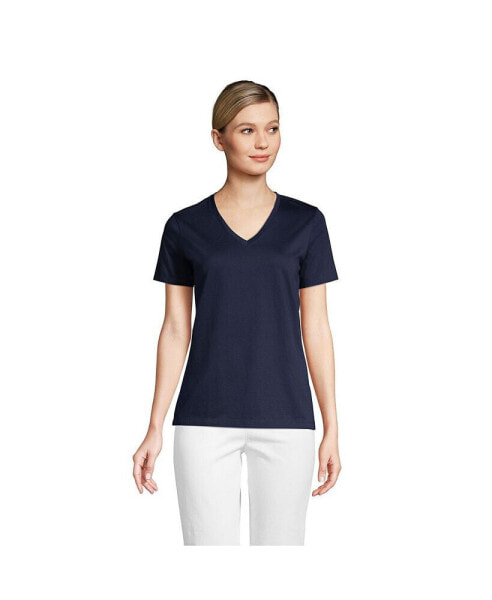 Women's Tall Relaxed Supima Cotton V-Neck T-Shirt