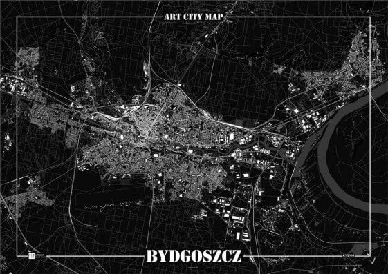 Art-Map Decorative poster - Bydgoszcz