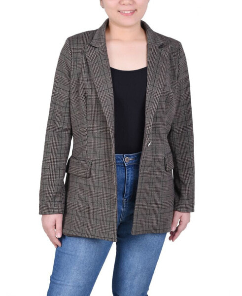 Petite Long Sleeve Ponte Jacket